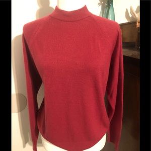 Vintage Rose pink mock neck sweater. Size M